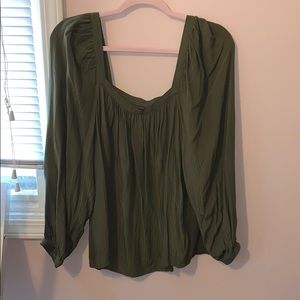 Olive green blouse